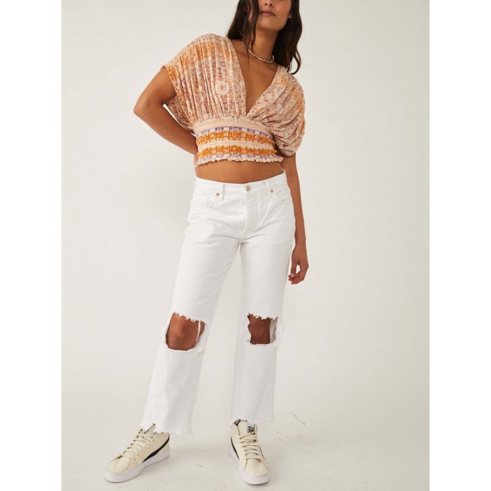 🎉LAST CHANCE🎉 NWT Free People Next Vacation Top / Ivory Combo - Picture 5 of 7